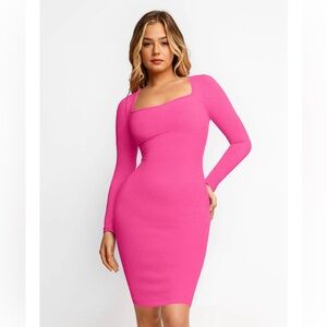 The shapewear dress long long sleeve midi